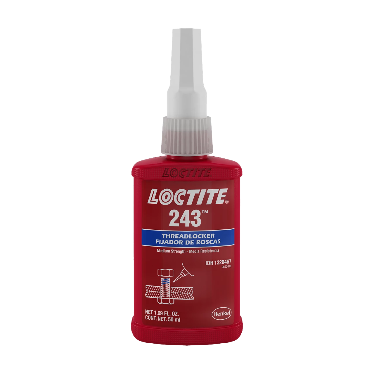 Henkel 24078 LOCTITE 243 Blue Medium Strength General-Purpose Threadlocker - 50 mL (1.69 oz) Bottle