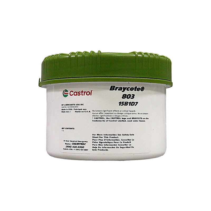 Castrol Braycote 803 Grease PFPE/TFE White NLGI Grade2 -1LB Jar