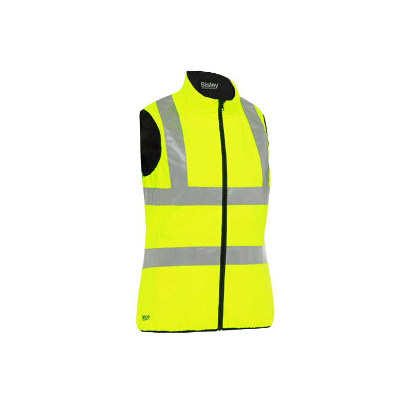 332W0330H-YEL-L Bisley.  ANSI Type R Class 2 Women's Contoured Reversible Puffer Vest. Hi-Vis Yellow. Large. 1EA