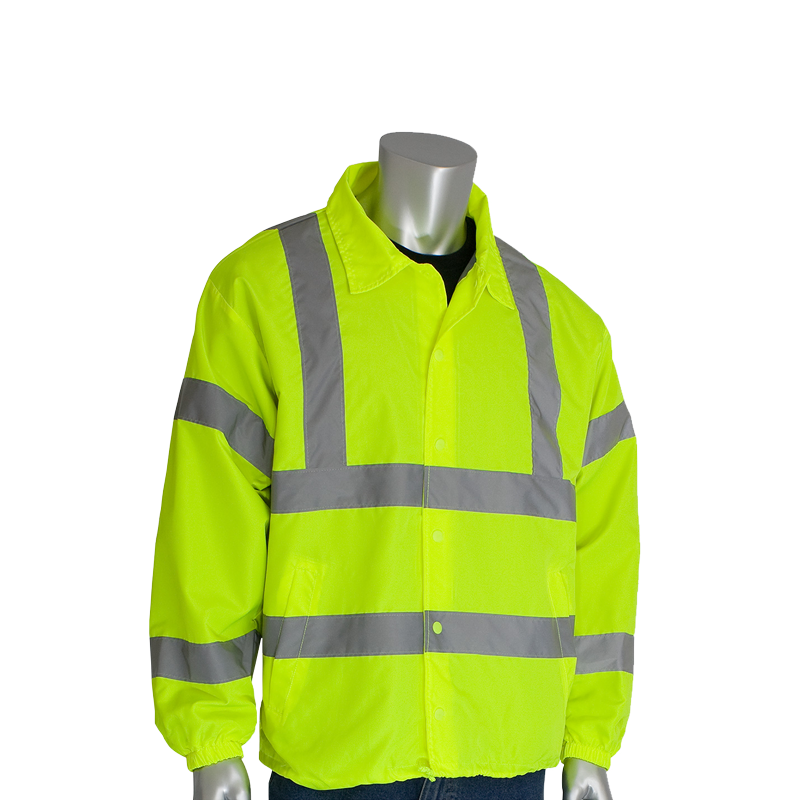 333-WBLY-LG PIP. ANSI Type R Class 3 Classic Wind Breaker. Hi-Vis Yellow. Large. 1EA