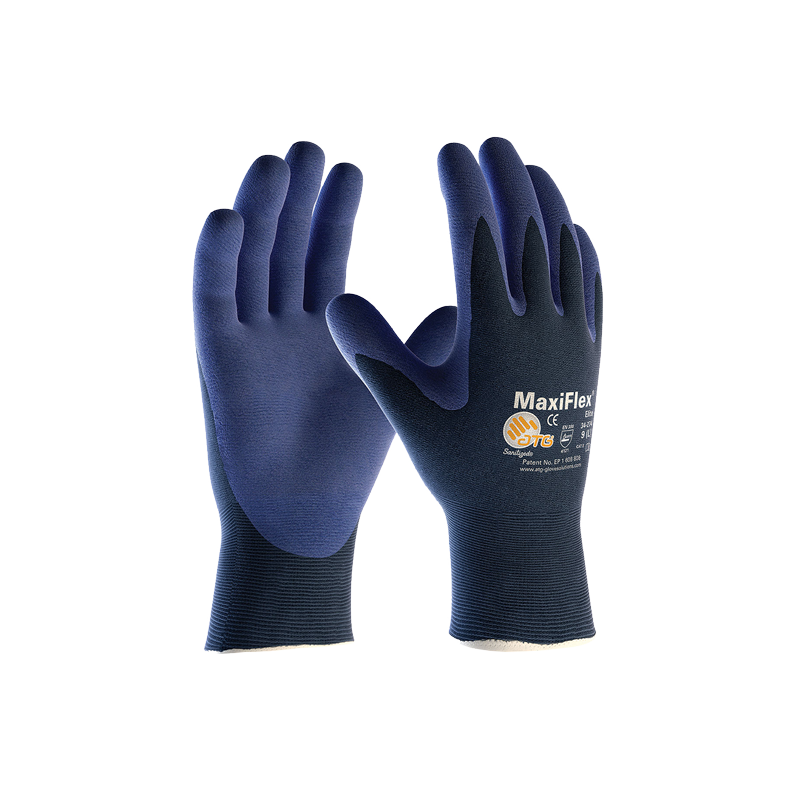 34-274-M MaxiFlex Elite.  Ultra Light Weight Seamless Knit Nylon Glove with Nitrile Coated MicroFoam Grip on Palm & Fingers. Medium. 1 pair