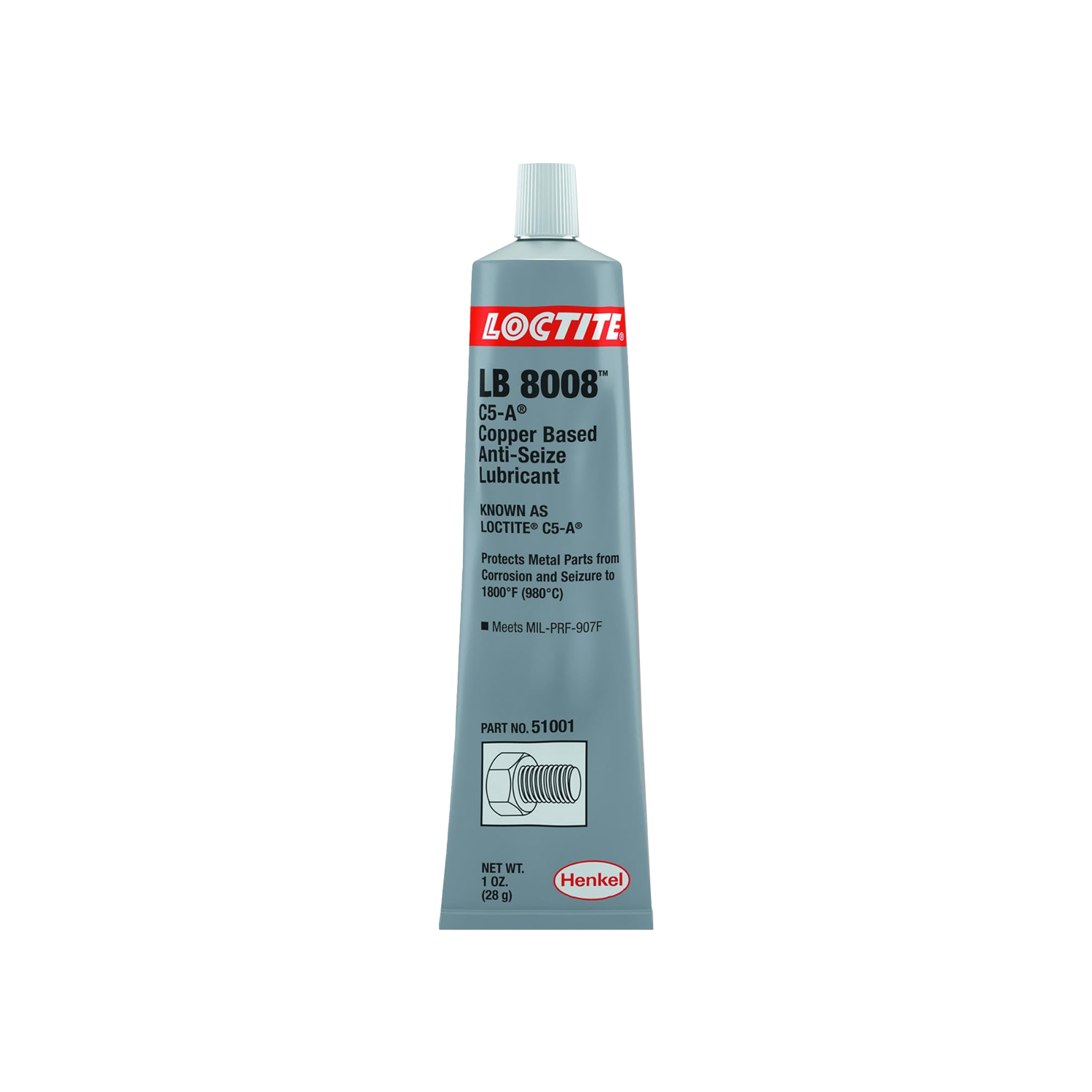 Henkel Loctite LB 8008 C5-A Anti-Seize Lubricant 51001 Copper - 1 oz tube