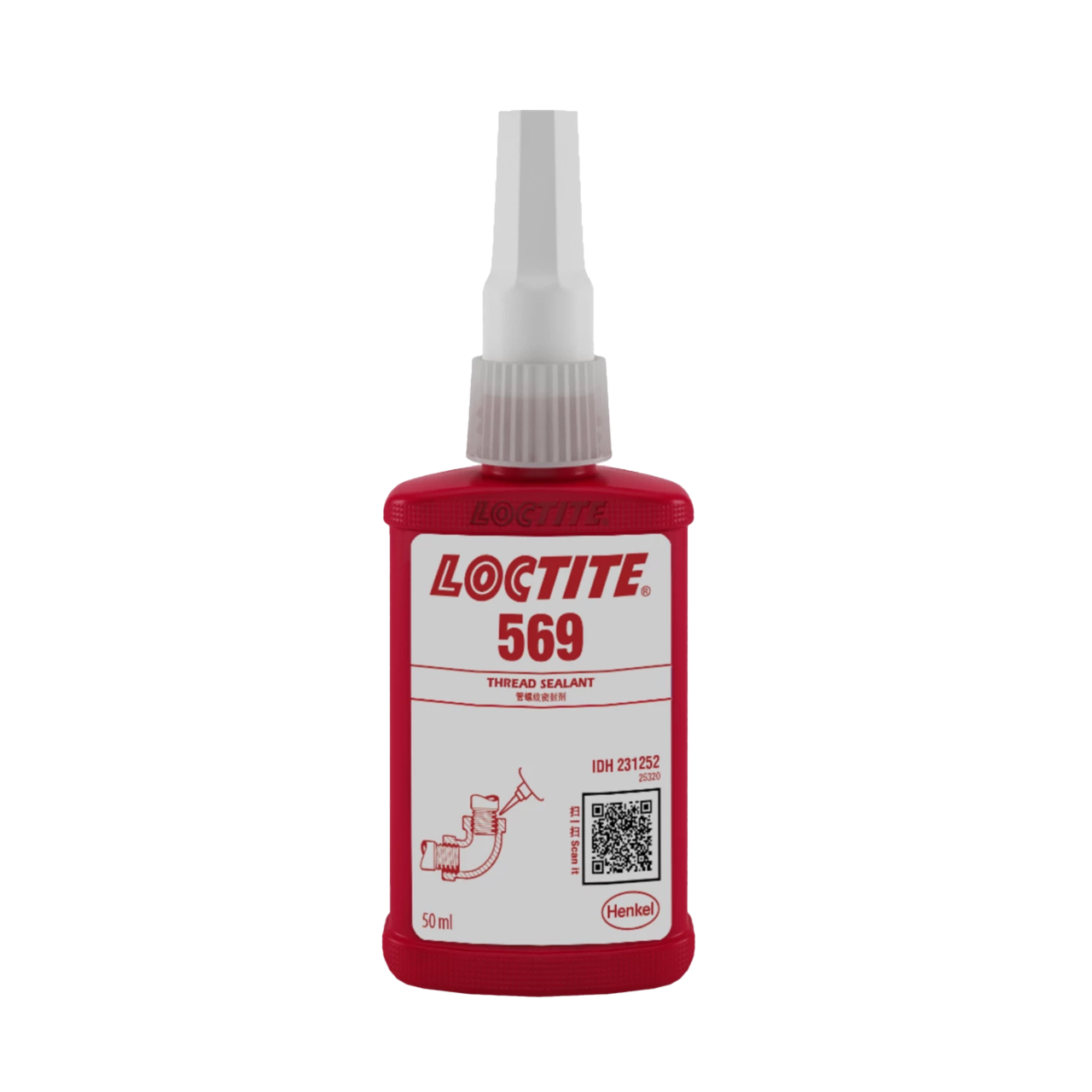 Henkel Loctite 569 Thread Sealant 135492 Brown - 50 mL bottle