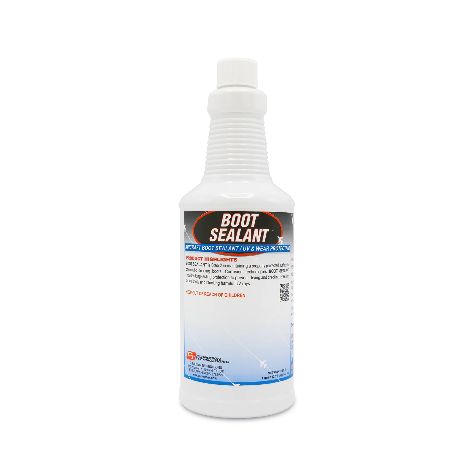 Corrosion Technologies- Boot Sealant Aircraft Pneumatic - UV & Wear Protectant - 32 fl oz bottle