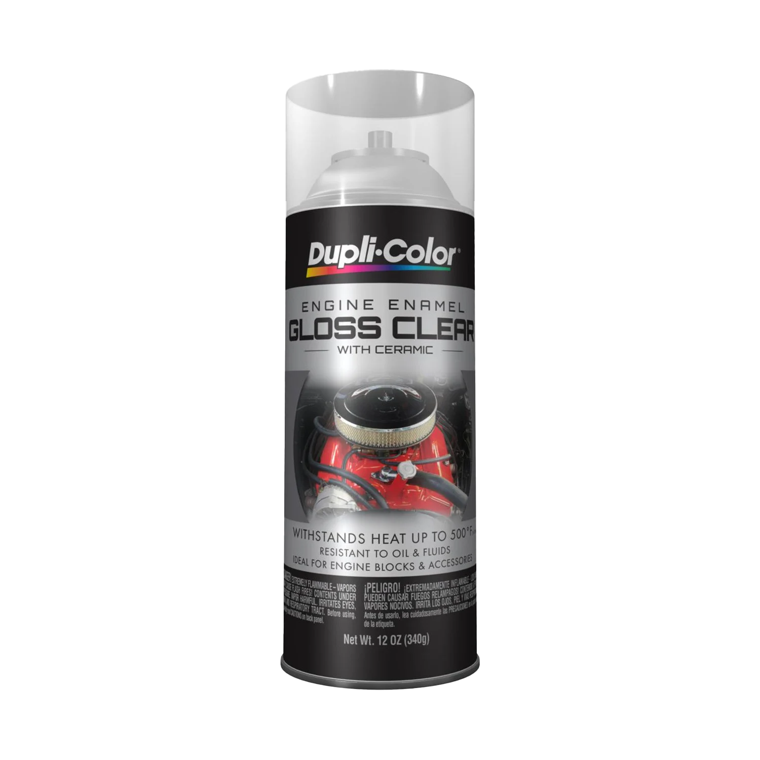 Dupli-Color DE1636 Engine Paint with ceramic Gloss Clear-12oz