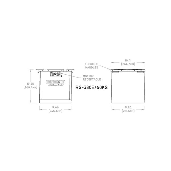 Concorde RG-380E-60KS 24-Volt Premium Lead Acid Aircraft Battery