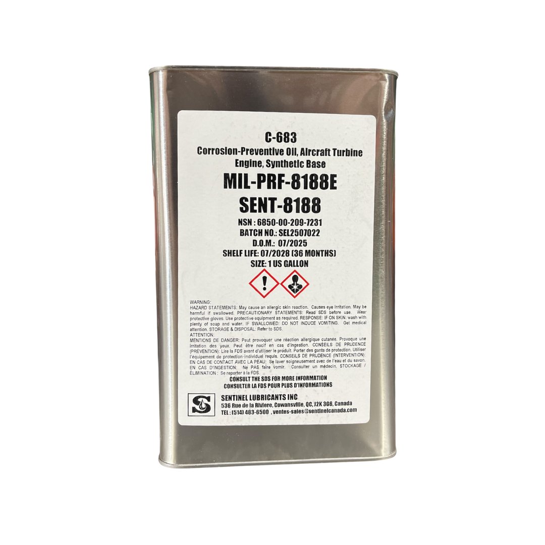 Gas Turbine Engine Corrosion Preventive Oil for Storage MIL-PRF-8188D (SENT-8188) -  1 Gallon