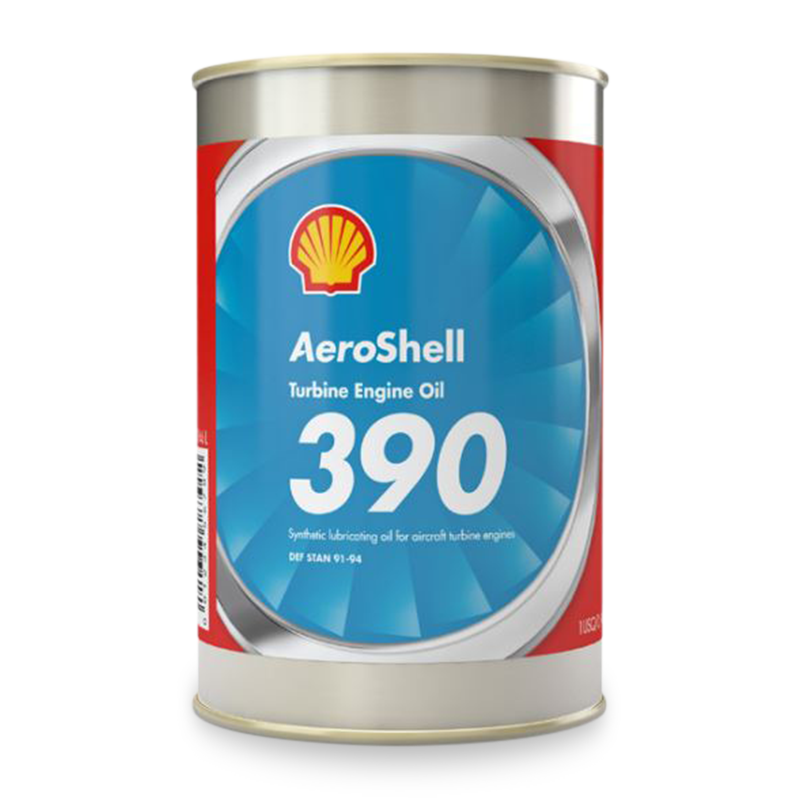 AeroShell Turbine Oil 390 synthetic APU oil quart can qualified to DEF STAN 91-94 for ETOPS cold soak starting