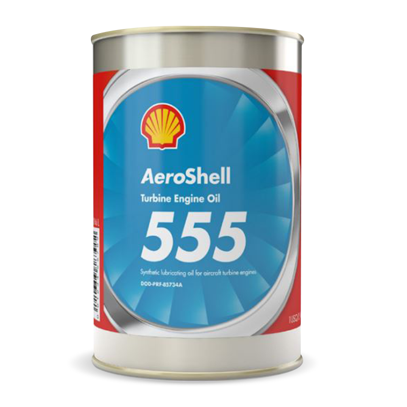 AeroShell Turbine Oil 555 synthetic helicopter transmission oil can qualified to DOD-PRF-85734A and DEF STAN 91-100