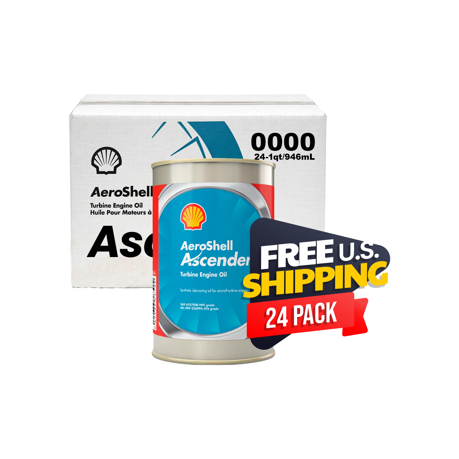 AeroShell Ascender turbine oil synthetic jet engine oil can qualified to MIL-PRF-23699 HTS and SAE AS5780 HPC
