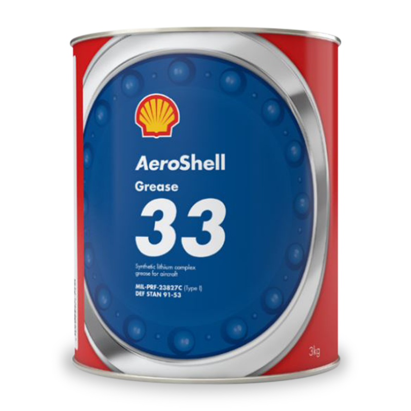 AeroShell Grease 33 BMS 3-33C universal synthetic airframe grease in tube, can, and pail