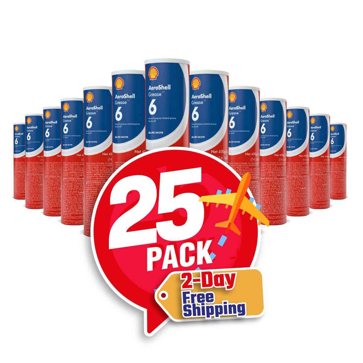 AeroShell Grease 6 MIL-PRF-24139A general purpose airframe grease available in tube, can, and pail