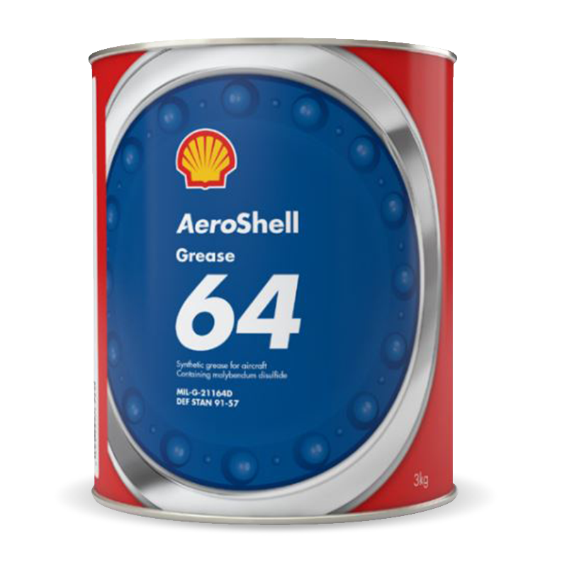 AeroShell Grease 64 MIL-G-21164D extreme pressure synthetic airframe grease with moly in tube, can, and pail