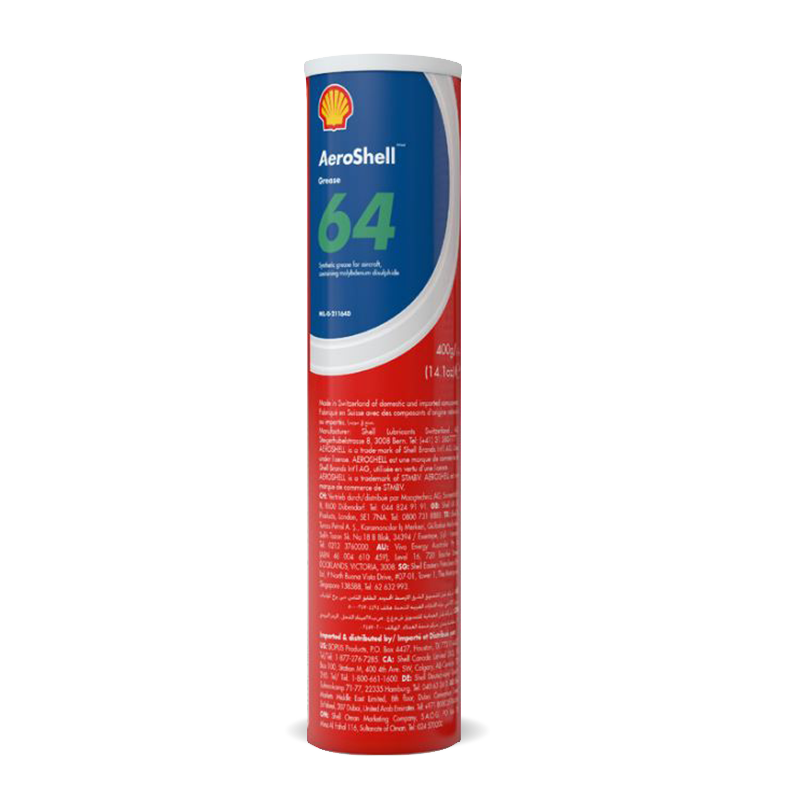 AeroShell Grease 64 MIL-G-21164D extreme pressure synthetic airframe grease with moly in tube, can, and pail