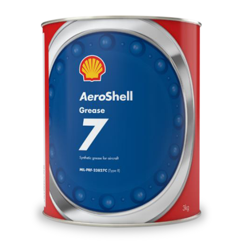 AeroShell Grease 7 MIL-PRF-23827C Type II synthetic airframe grease in tube, can, and pail