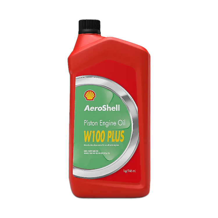 AeroShell W100 Plus single grade aviation piston engine oil with anti wear Lycoming additive