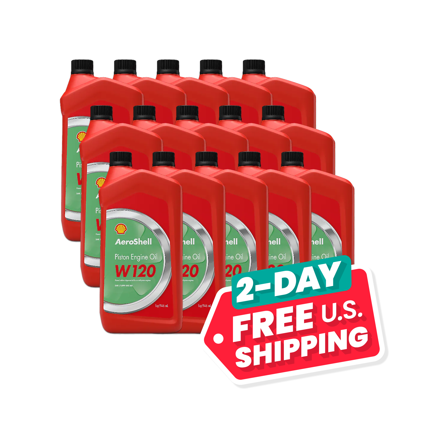 AeroShell W120 ashless dispersant aviation piston engine oil quart, 5 liter, and 55 gallon drum