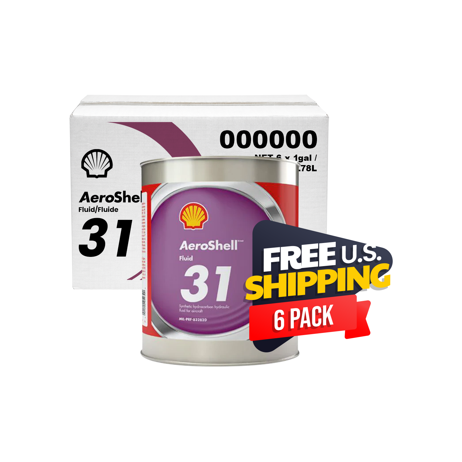 AeroShell 31 Hydraulic Fluid - MIL-PRF-83282/NATO H-537 - Gallon Can