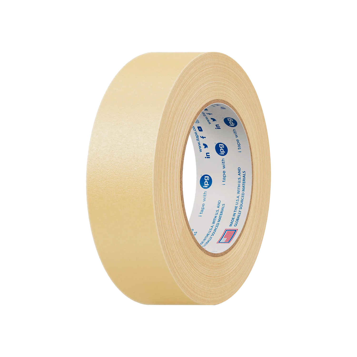 IPG 519 medium grade paper aerospace masking tape roll conforming to A-A-883 and 3M 501+ equivalent